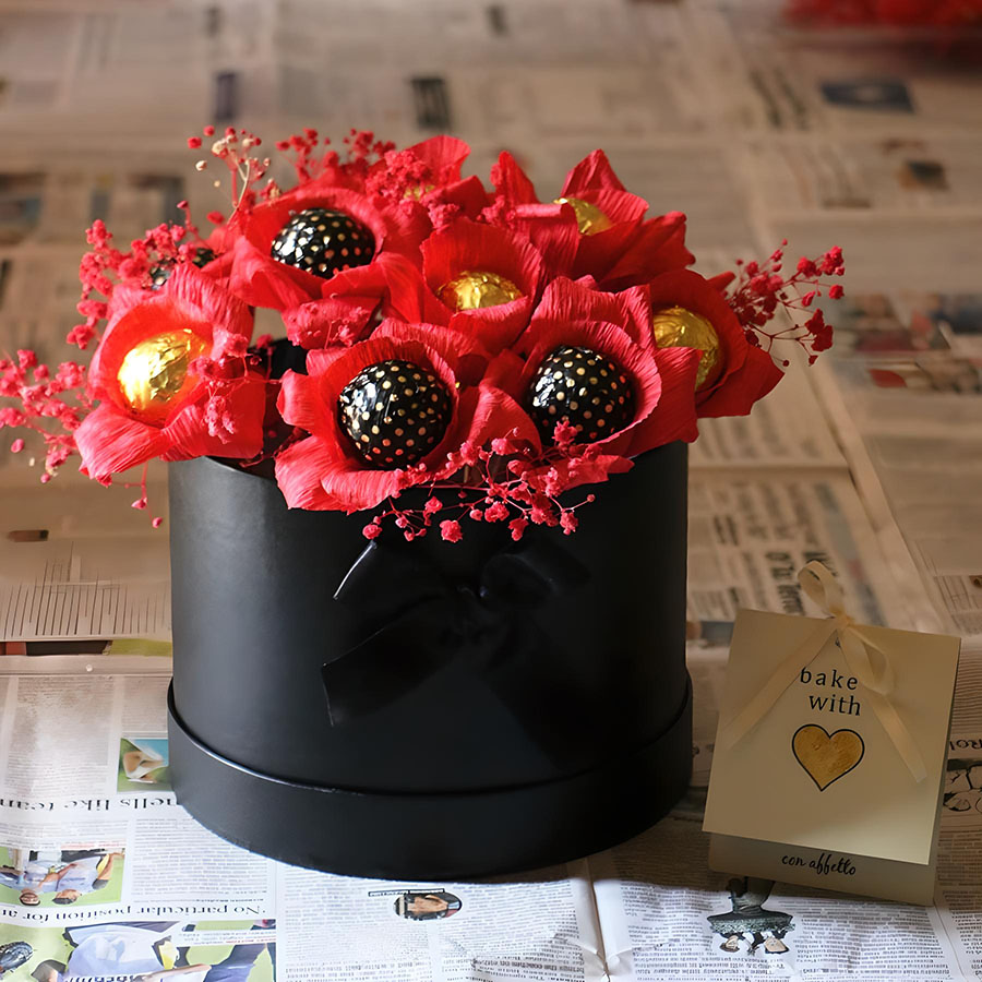 Cake Pop Bouquet - Red Blooms